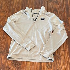 Men's Gray Quarter-Zip cutter & buck Penn State pullover